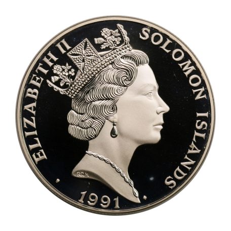 Salamon-szigetek 10 Dollár 1991 Nyári Olimpia Barcelona 1992 PP 31,42g Ag925