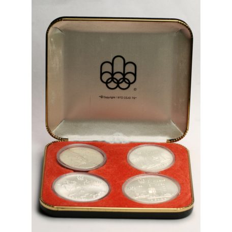 1972 COJO 76 Kanada 4 darabos ezüst érme szett Olimpia Montreal BU III.