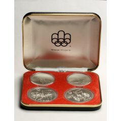   1972 COJO 76 Kanada 4 darabos ezüst érme szett Olimpia Montreal BU I.