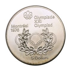   Kanada 5 Dollár 1974 Montreáli Olimpia 1976 öt karika és koszorú