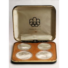   1972 COJO 76 Kanada 4 darabos ezüst érme szett Olimpia Montréal BU II.