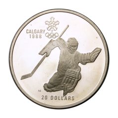 Kanada 20 Dollár 1986 Téli Olimpia Calgary 1988 jégkorong