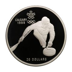   Kanada 20 Dollár 1986 Téli Olimpia Calgary 1988  díszdobozban