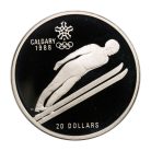 Kanada 20 Dollár 1987 Téli Olimpia Calgary 1988 síugrás