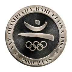 Spanyolország 2000 Peseta 1990 Olimpia Barcelona 1992 logo