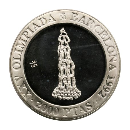 Spanyolország 2000 Peseta 1990 Olimpia Barcelona 92 Castellers