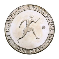   Spanyolország 2000 Peseta 1990 Olimpia Barcelona 1992 Futás