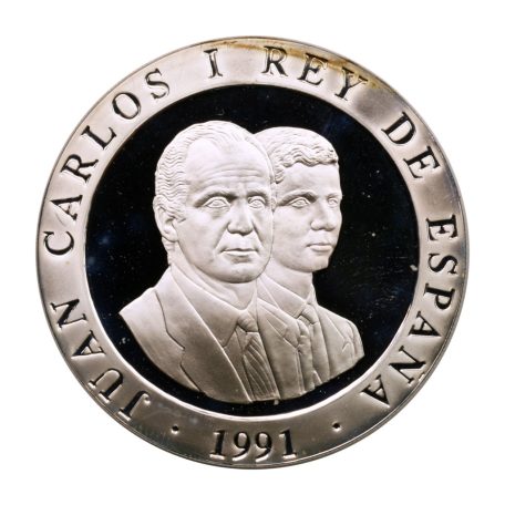 Spanyolország 2000 Peseta 1991 Olimpia Barcelona 1992 láng 27g Ag925
