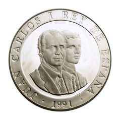   Spanyolország 2000 Peseta 1991 Olimpia Barcelona 1992 Lovassport 27g Ag925