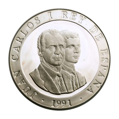 Spanyolország 2000 Peseta 1991 Olimpia Barcelona 1992 Lovassport 27g Ag925