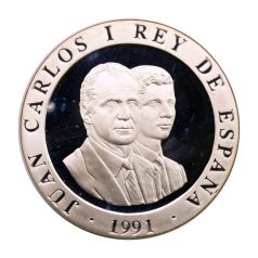   Spanyolország 2000 Peseta 1991 Olimpia Barcelona 1992 Bowling 27g Ag925