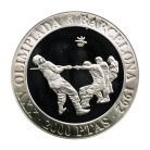 Spanyolország 2000 Peseta 1992 Olimpia Barcelona 1992 Kötélhúzás 27g Ag925
