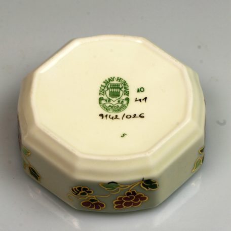 Zsolnay 9142/026 pillangós virágmintás bonbonier