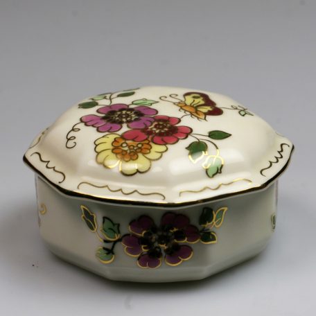 Zsolnay 9142/026 pillangós virágmintás bonbonier