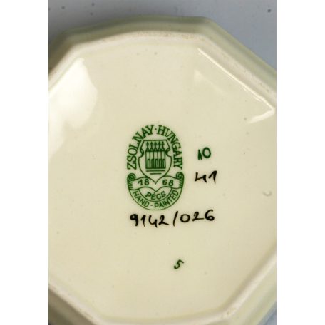 Zsolnay 9142/026 pillangós virágmintás bonbonier