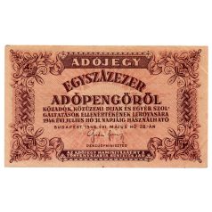 100000 Adópengő 1946 P51A F