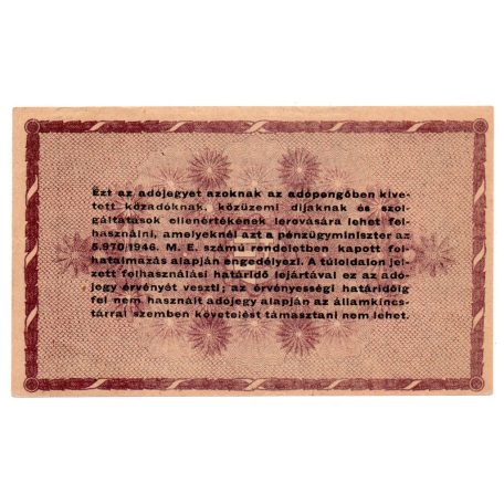 100000 Adópengő 1946 P51A papírránc a jobb oldalon