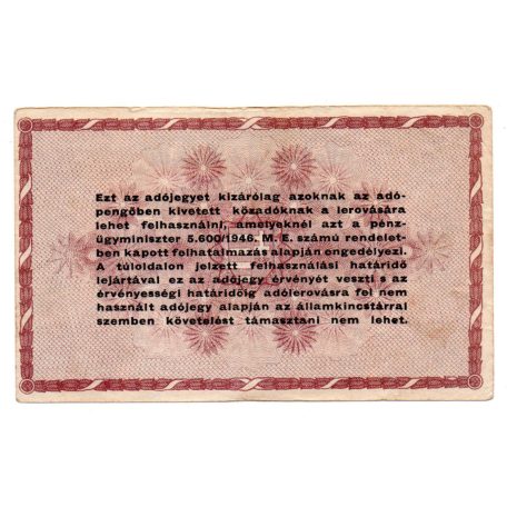 100000 Adópengő 1946 P51B F