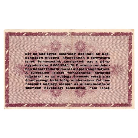 100000 Adópengő 1946 P51B aEF