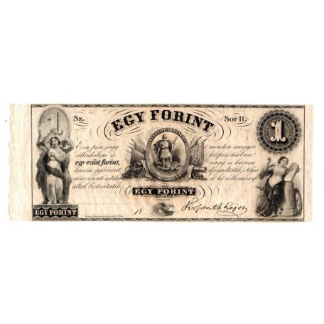 Kossuth 1 Forint 1852 Philadelphia B sorozat