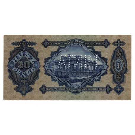 20 Pengő Bankjegy 1930 MINTA gEF