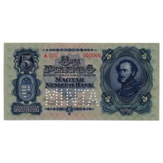 5 Pengő Bankjegy 1928 MINTA UNC