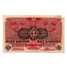 1 Korona Bankjegy 1916 Deutschösterreich bélyegzéssel G-VG