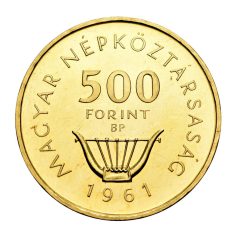 Liszt Ferenc emlékév arany 500 Forint 1961 Proof