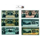 Chile Banco de Jose Bunster Bankjegy sor 1898 PS131-134  összesen 6db MÁSOLAT