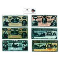   Chile Banco de Jose Bunster Bankjegy sor 1898 PS131-134  összesen 6db MÁSOLAT