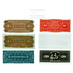   Chile Banco de Jose Bunster Bankjegy sor 1898 PS131-134  összesen 6db MÁSOLAT