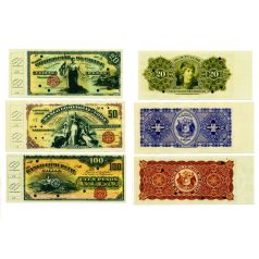   Chile Banco Comercial de Chile Bankjegy sor 1898 összesen 7db MÁSOLAT