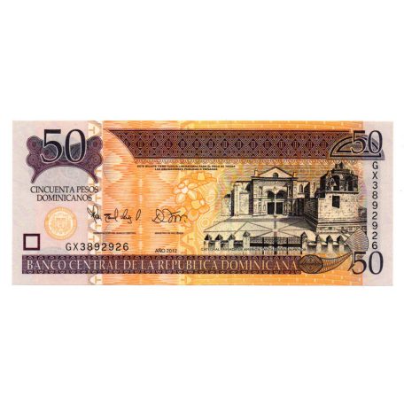 Dominikai Köztársaság 50 Pesos Dominicanos Bankjegy 2012 P183b