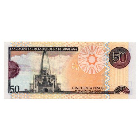 Dominikai Köztársaság 50 Pesos Dominicanos Bankjegy 2012 P183b