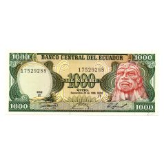 Ecuador 1000 Sucres Bankjegy 1986 P125a IT sorozat UNC