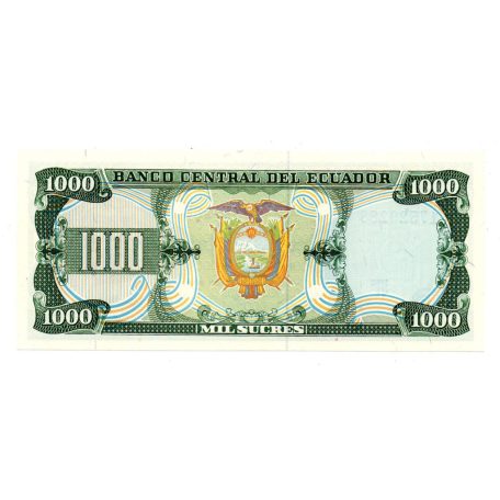 Ecuador 1000 Sucres Bankjegy 1986 P125a IT sorozat UNC
