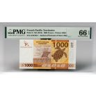 Francia Csendes-óceáni Területek 1000 Frank 2014 P6 PMG66EPQ