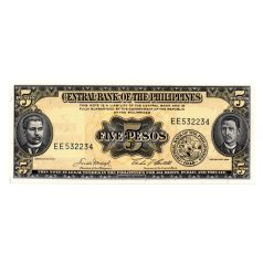 Fülöp-szigetek 5 Pesos Bankjegy 1949 P135e UNC