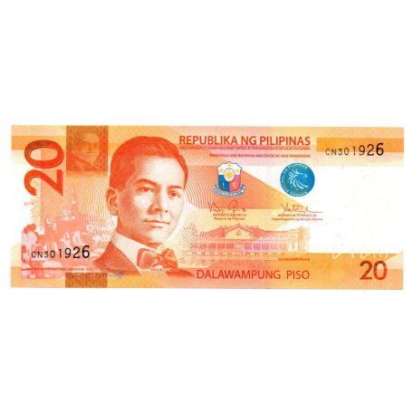 Fülöp-szigetek 20 Piso Bankjegy 2014 P206a
