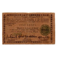 Fülöp-szigetek 5 Pesos Bankjegy 1944 PS674 Negros