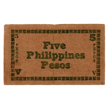 Fülöp-szigetek 5 Pesos Bankjegy 1944 PS674 Negros