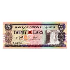 Guyana 20 Dollár Bankjegy 1989-1992 P27a9