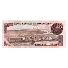 Honduras 10 Lempira Bankjegy 1989 P70a