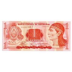 Honduras 1 Lempira Bankjegy 2008 P89a