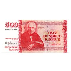 Izland 500 Korona Bankjegy 2001 P58a