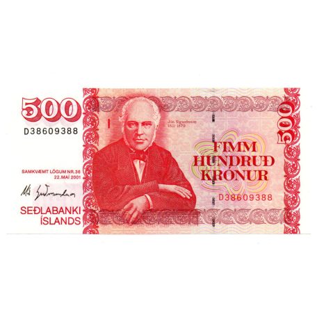 Izland 500 Korona Bankjegy 2001 P58a