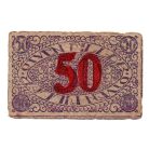 Pécs város Házipénztár 50 Fillér pénztárjegy 1919 3. kiadás G-VG