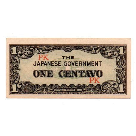 Fülöp-szigetek Japán megszállása 1 Centavo Bankjegy 1942 P102a