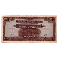   Malájföld Japán megszállása 100 Dollár Bankjegy 1944 PM8a vízjeles