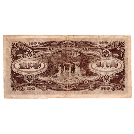 Malájföld Japán megszállása 100 Dollár Bankjegy 1944 PM8a vízjeles